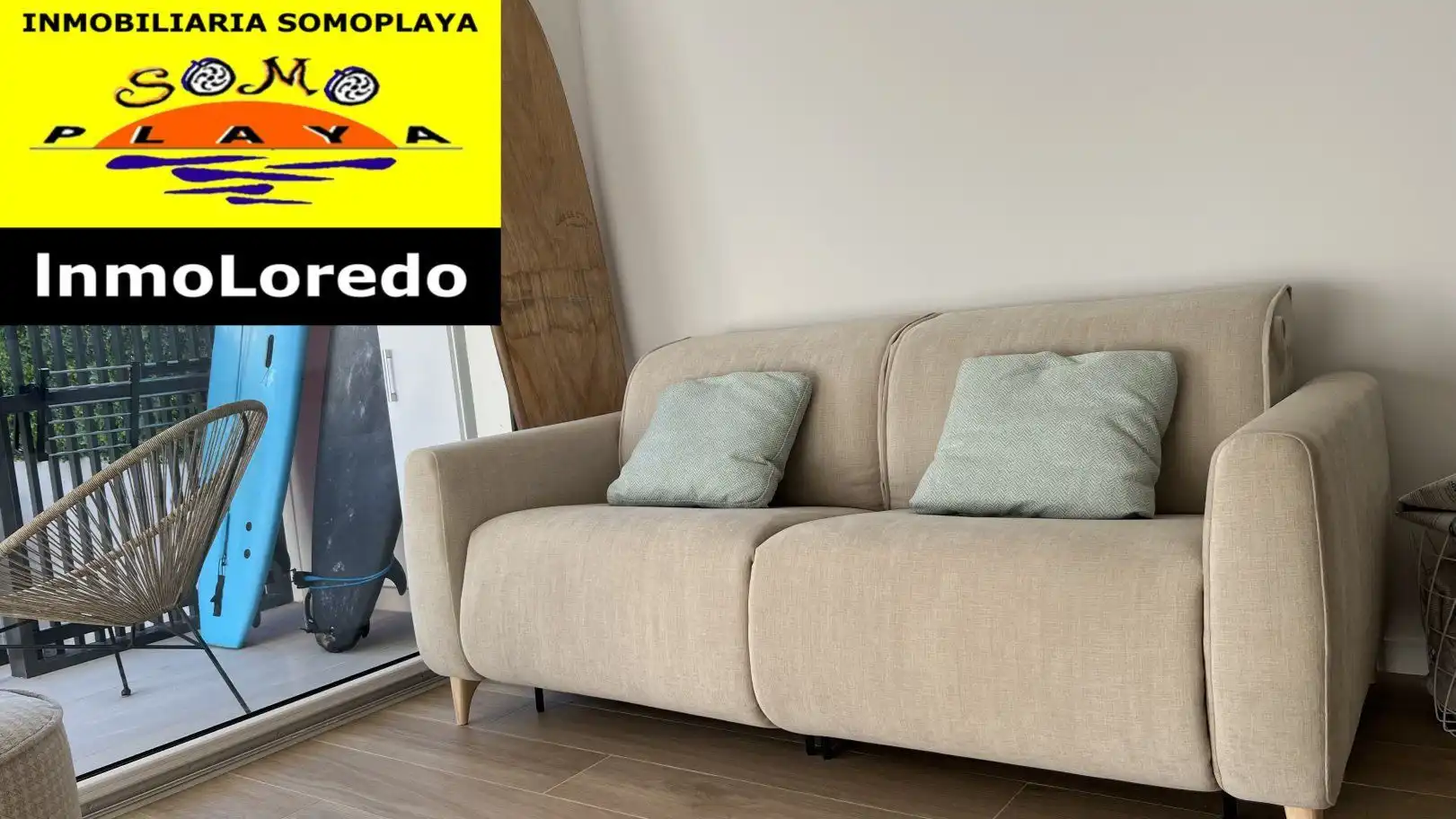 Wohnzimmer von Wohnung zum Verkauf in Ribamontán al Mar mit Heizung, Privatgarten und Abstellraum
