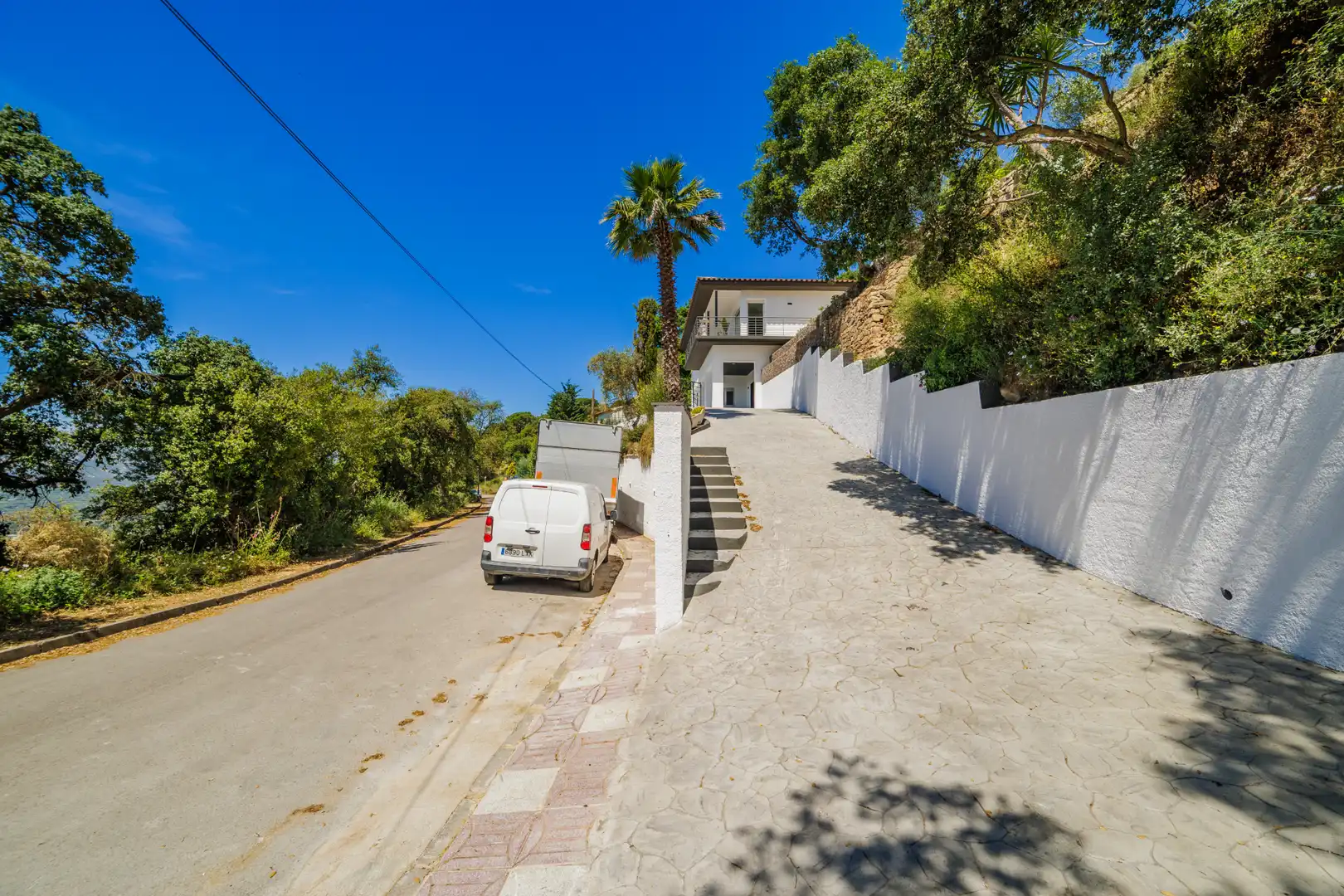 Vista exterior de Casa o xalet en venda en Santa Cristina d'Aro amb Aire condicionat, Jardí privat i Parquet