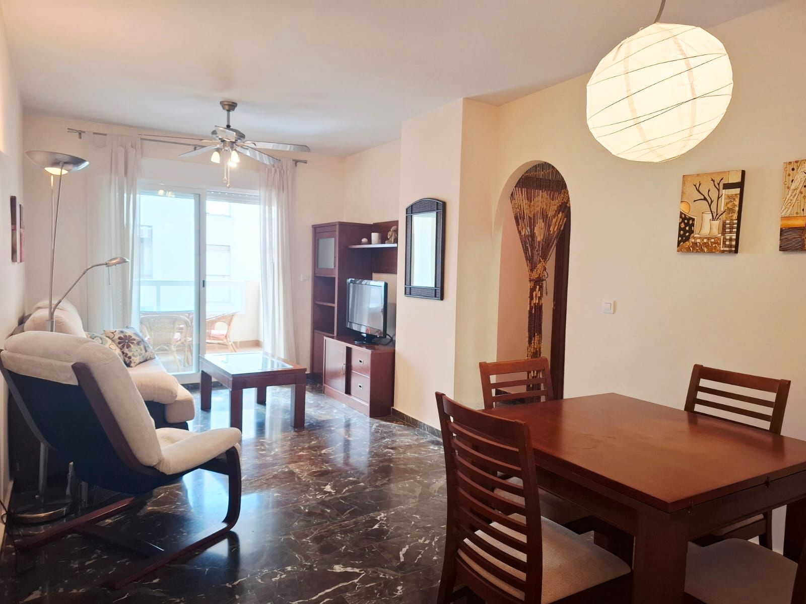 Living room of Flat for sale in Torrenueva Costa  with Terrace and Furnished