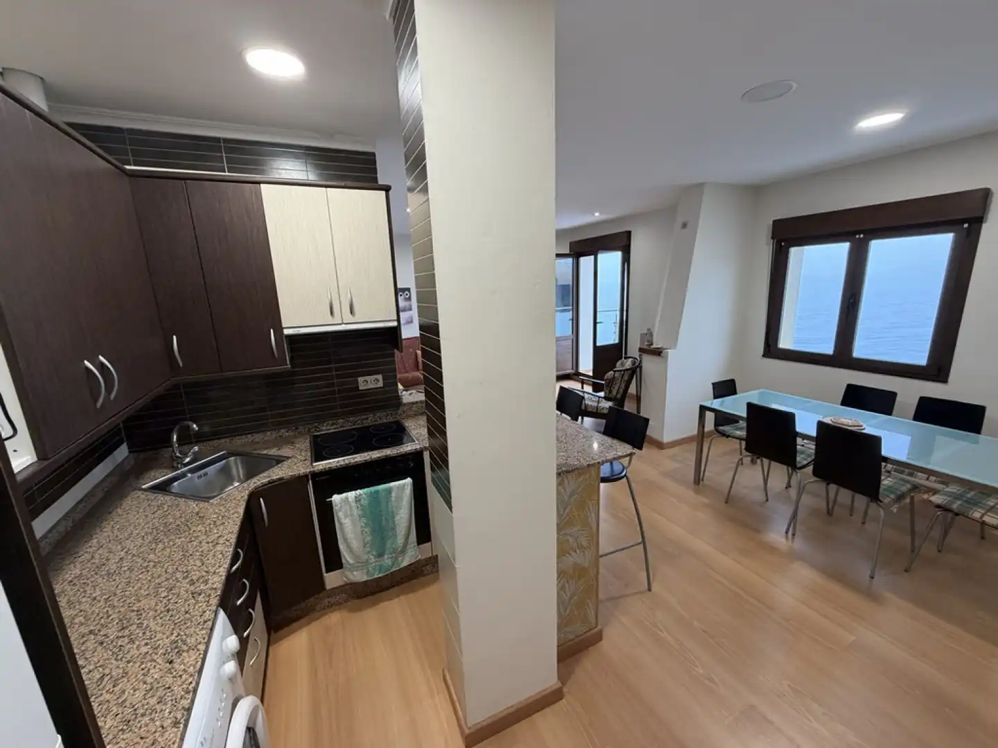 Kitchen of Flat for sale in Colunga  with Heating, Furnished and Balcony
