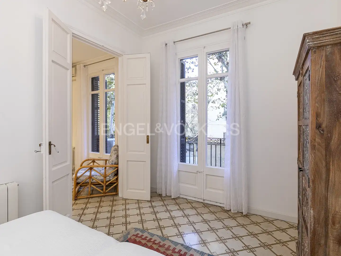 Bedroom of Flat for rent in Barcelona  with Air Conditioner, Heating and Parquet flooring
