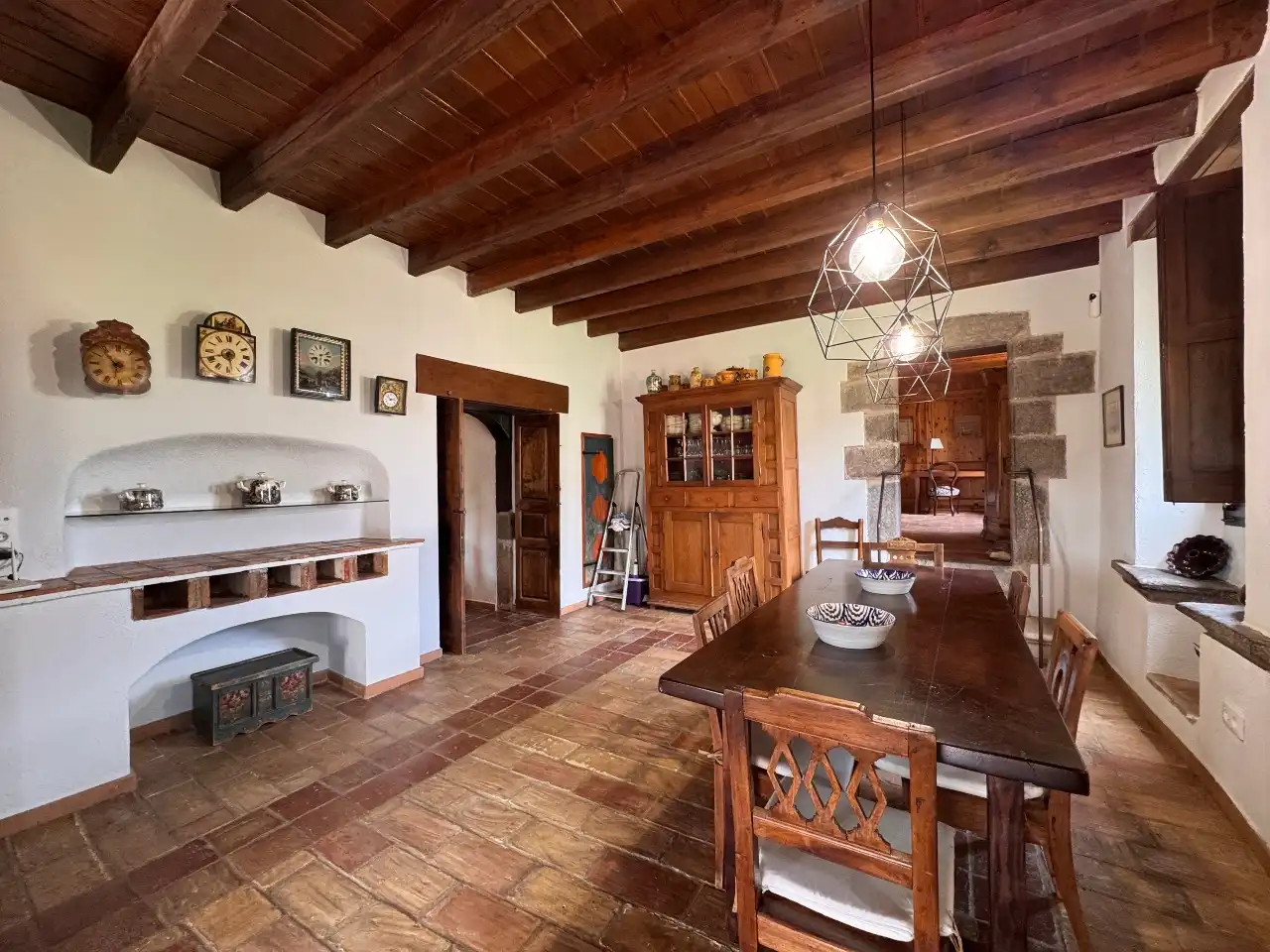 Dining room of Country homes for sale in Viladamat  with Private garden, Terrace and Swimming Pool