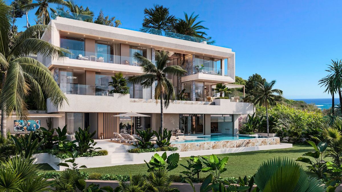Vista exterior de Casa o xalet en venda en Marbella amb Aire condicionat, Jardí privat i Terrassa