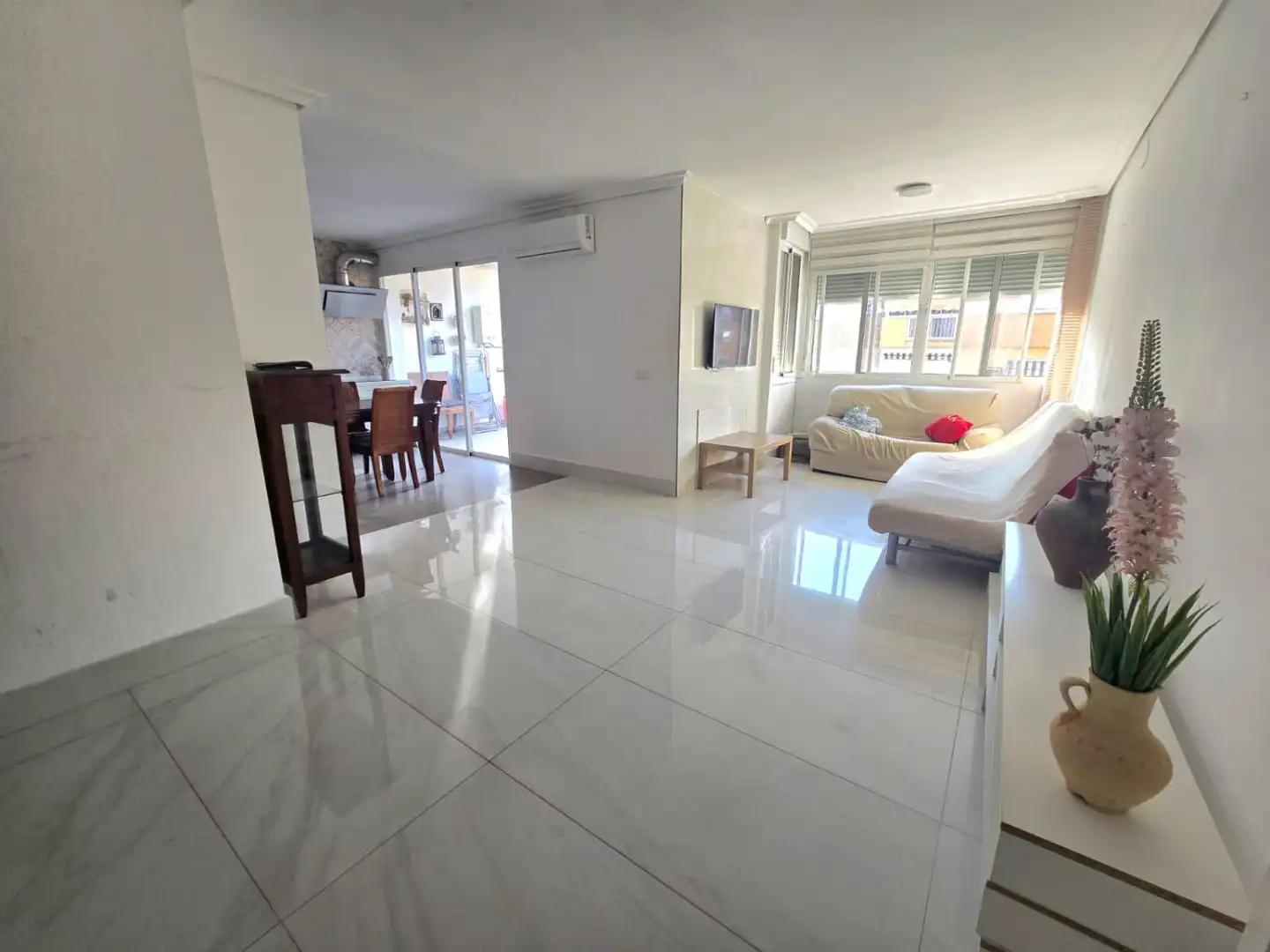 Wohnzimmer von Wohnung zur Miete in Sevilla mit Klimaanlage, Heizung und Terrasse