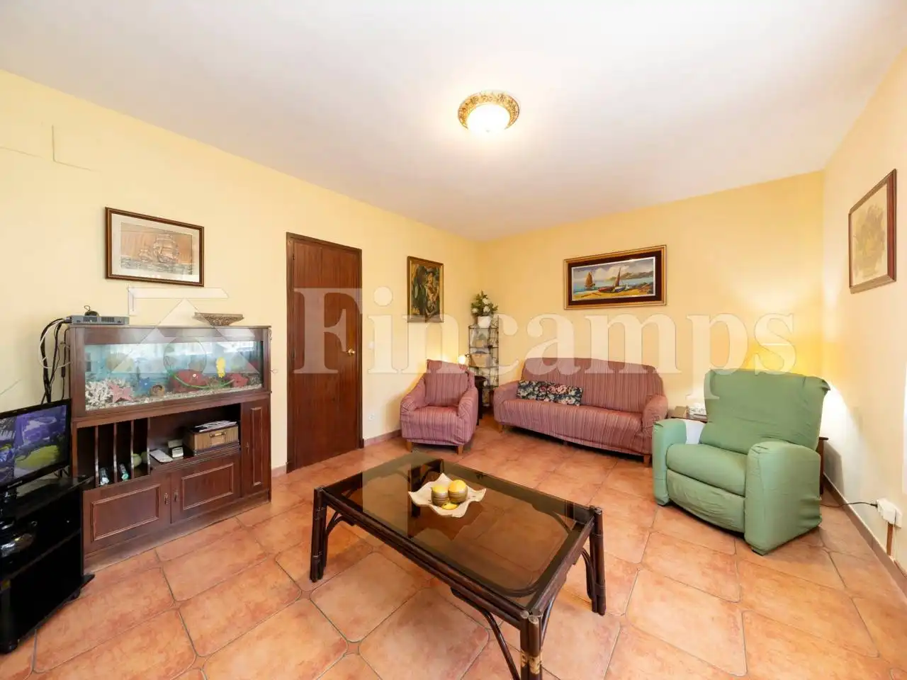 Wohnzimmer von Haus oder Chalet zum Verkauf in Cerdanyola del Vallès mit Klimaanlage, Heizung und Privatgarten