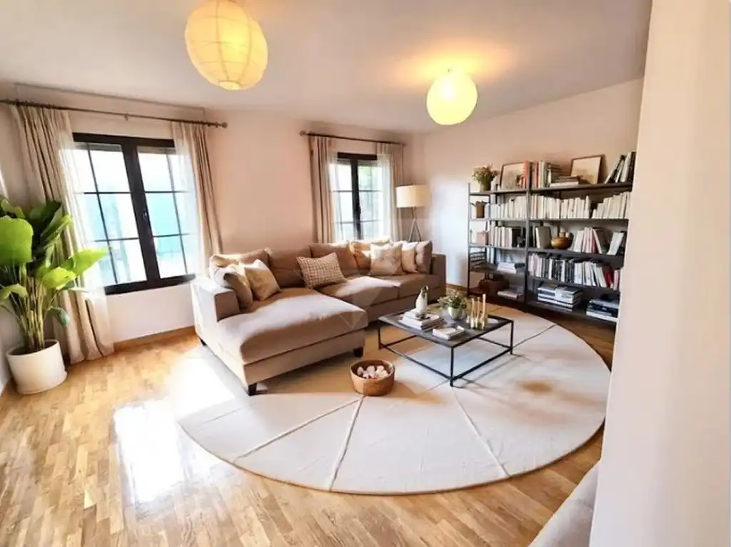 Wohnzimmer von Einfamilien-Reihenhaus zum Verkauf in Cardeñadijo mit Heizung, Privatgarten und Terrasse