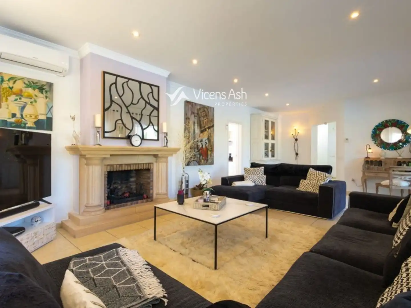 Living room of Houses for sale in Jávea / Xàbia  with Air Conditioner, Terrace and Swimming Pool