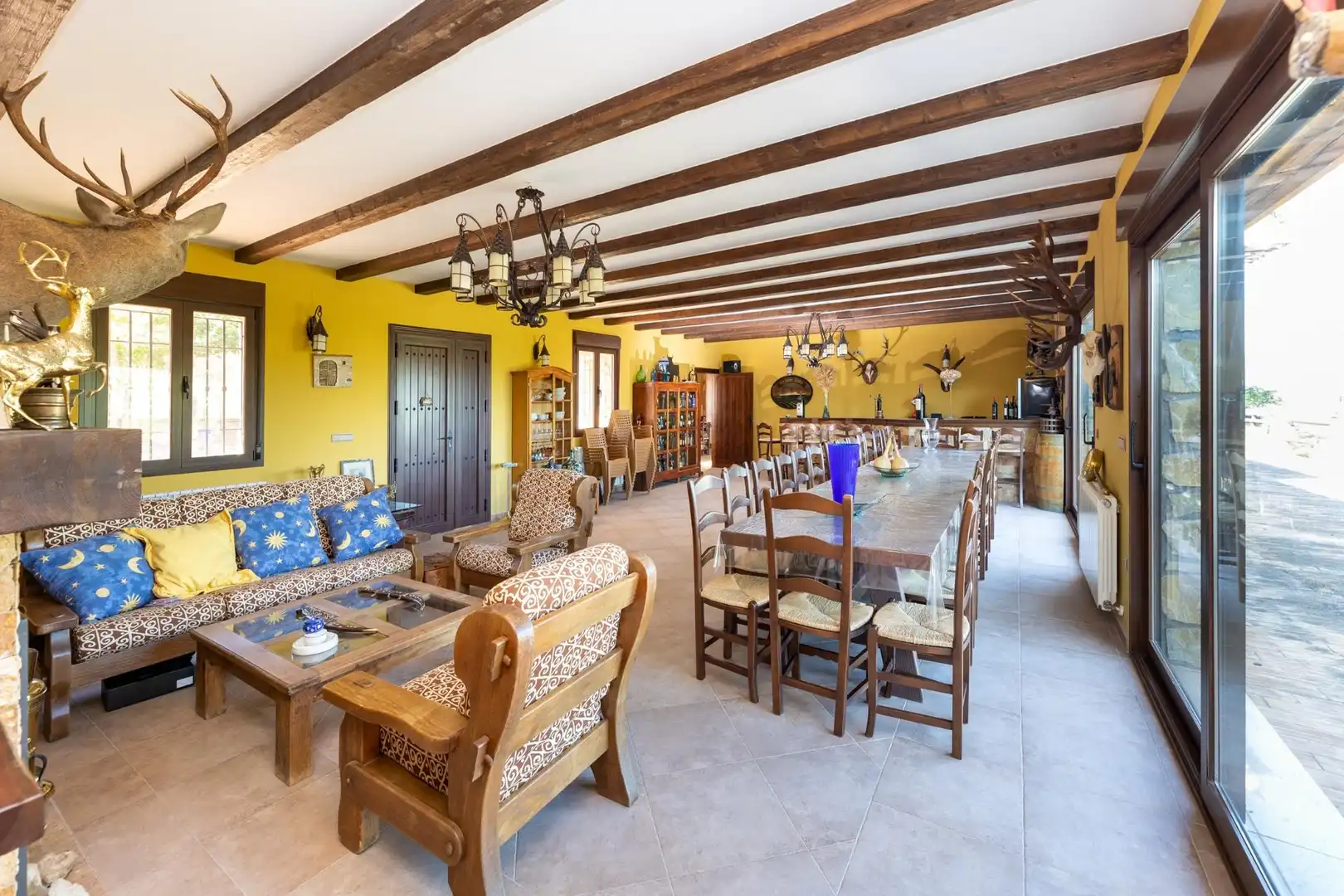 Dining room of Houses for sale in Colomera  with Heating, Terrace and Storage room