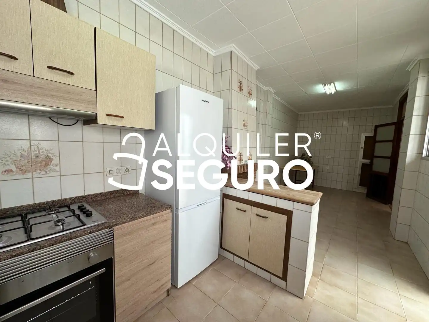 Cocina de Piso de alquiler en Valencia con Aire acondicionado, Terraza y Amueblado