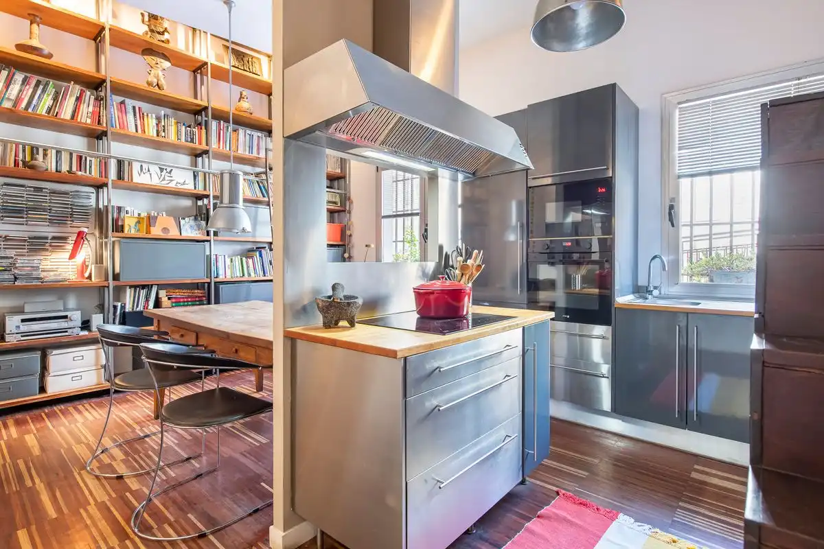Küche von Loft zum Verkauf in Madrid mit Heizung, Privatgarten und Möbliert