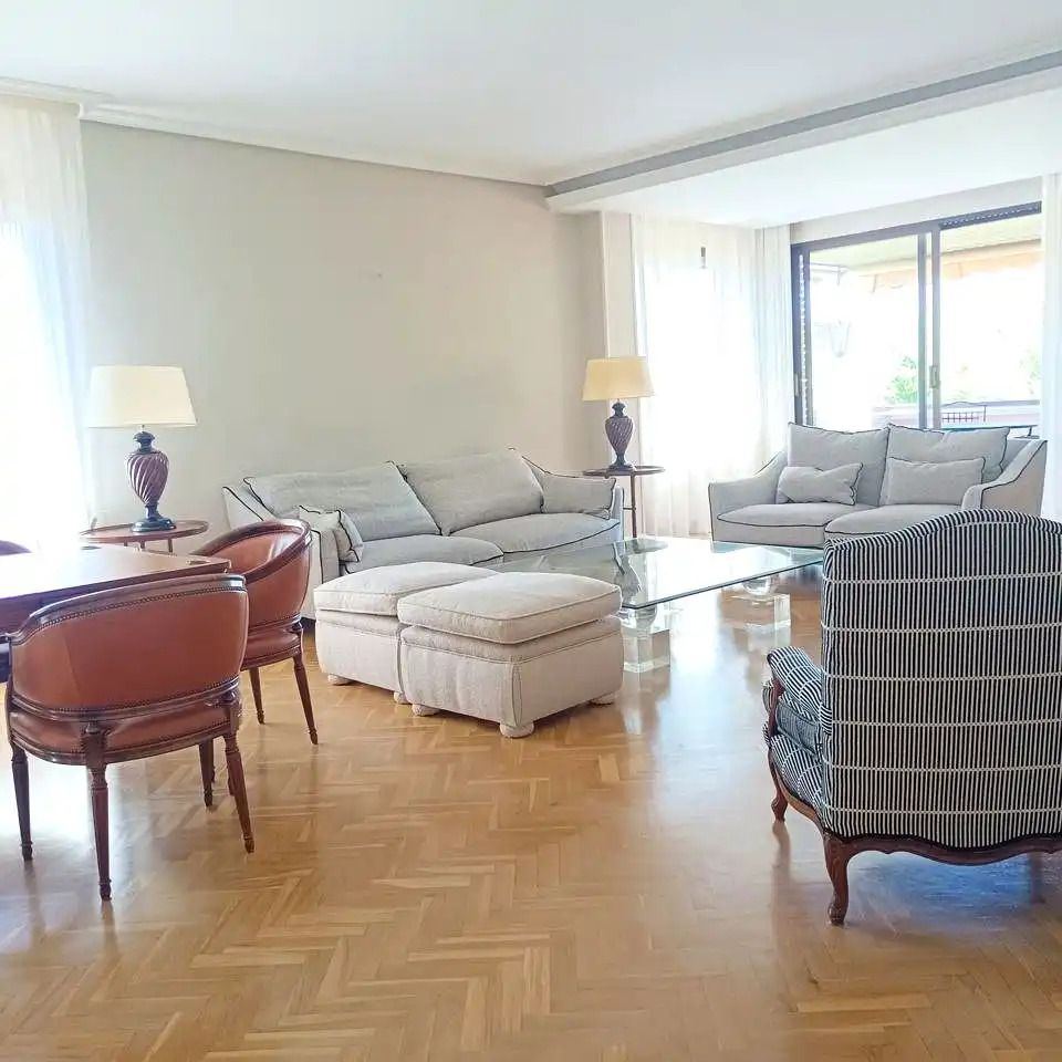 Sala d'estar de Pis de lloguer en Madrid amb Aire condicionat, Calefacció i Parquet