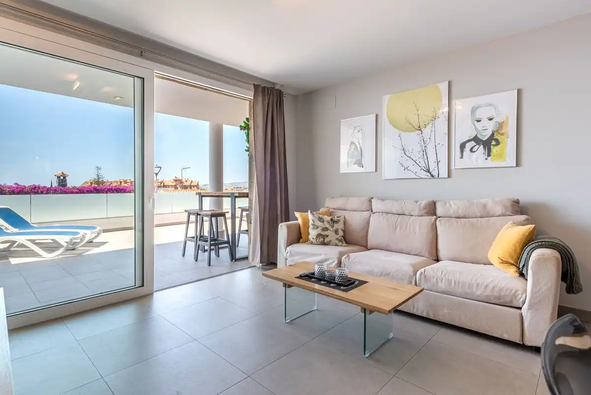 Sala de estar de Planta baja en venta en Fuengirola con Aire acondicionado, Calefacción y Terraza