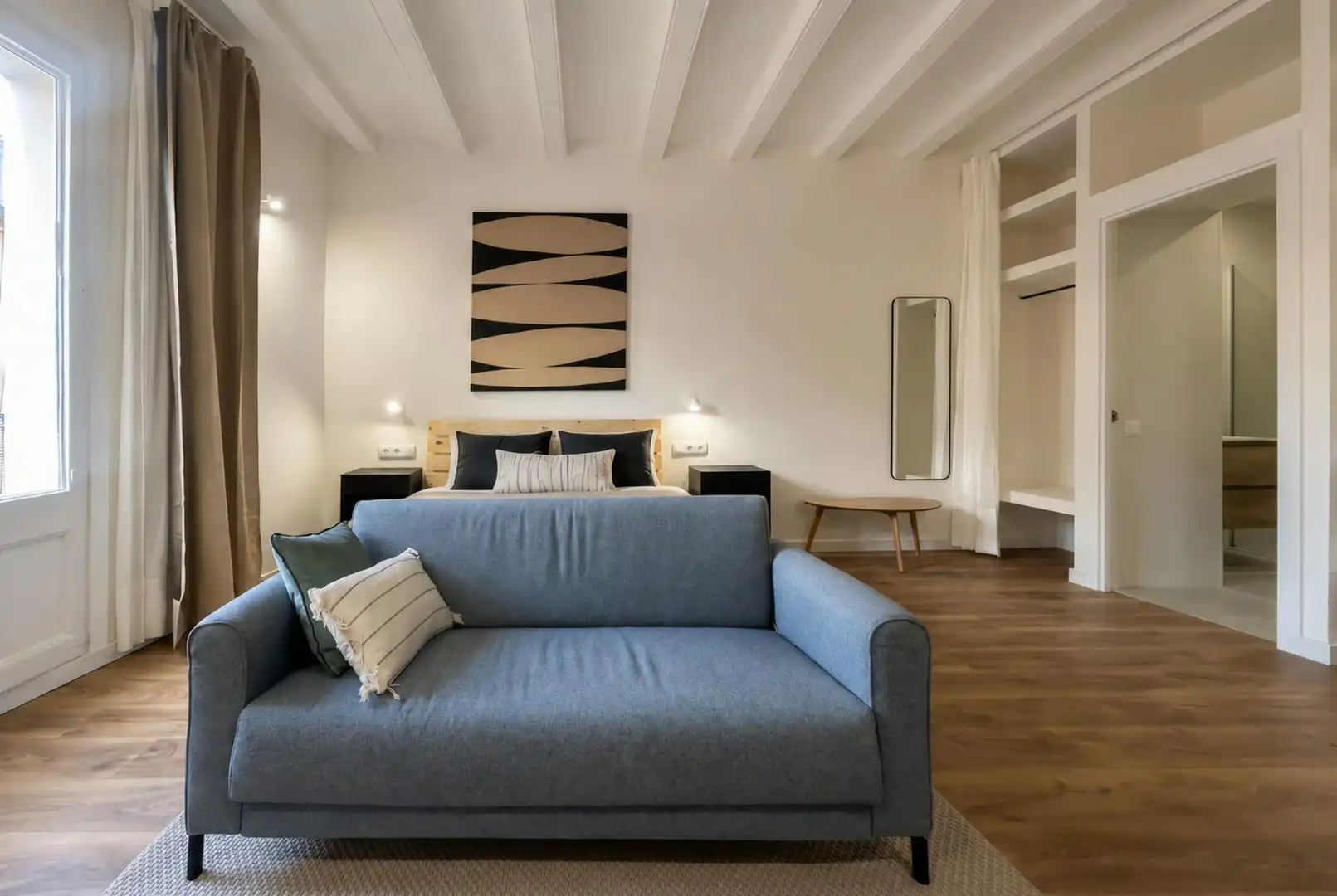 Sala d'estar de Pis de lloguer en Barcelona amb Aire condicionat, Calefacció i Moblat