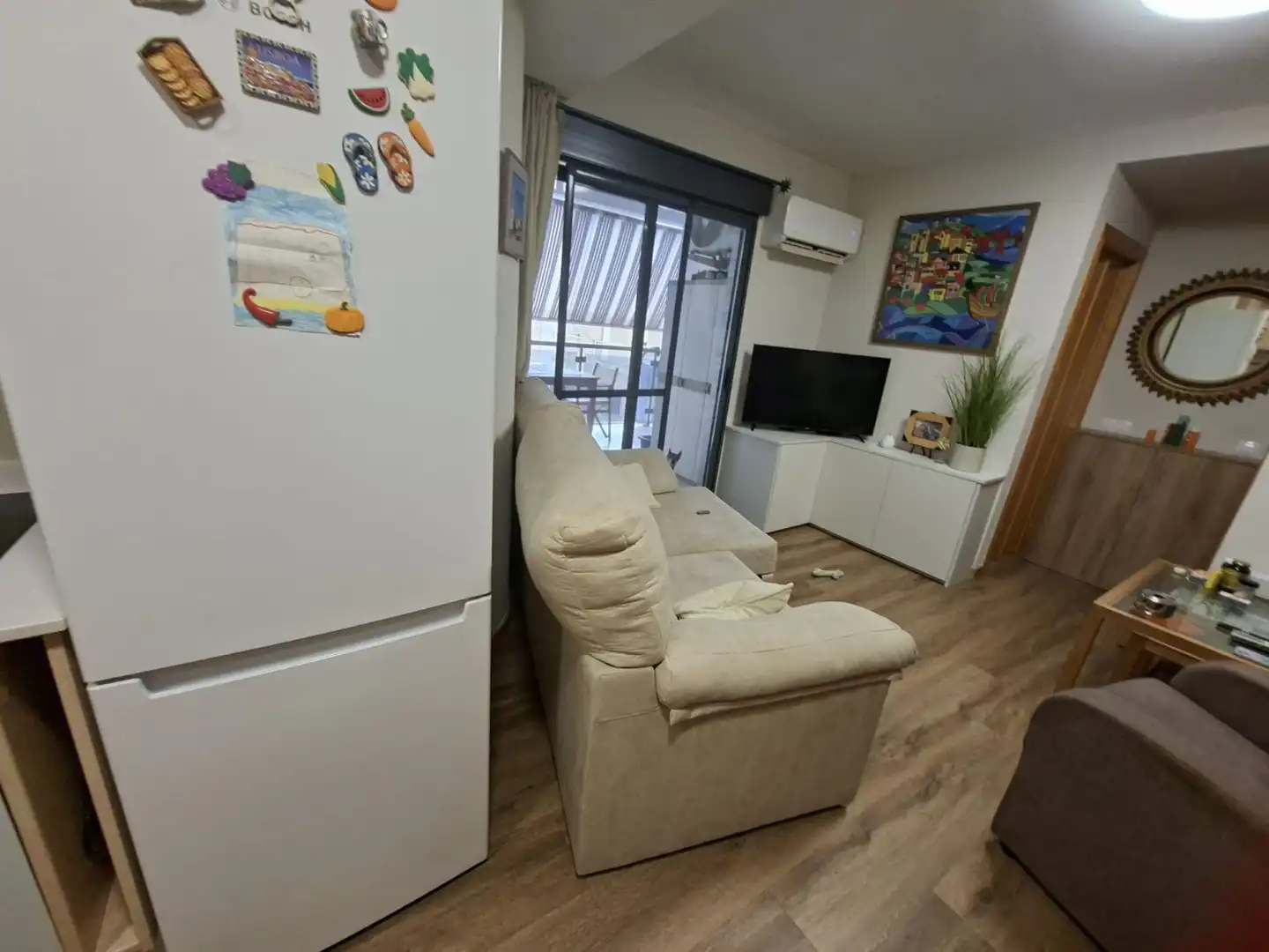 Wohnzimmer von Wohnung zum Verkauf in Nules mit Klimaanlage, Parkett und Terrasse