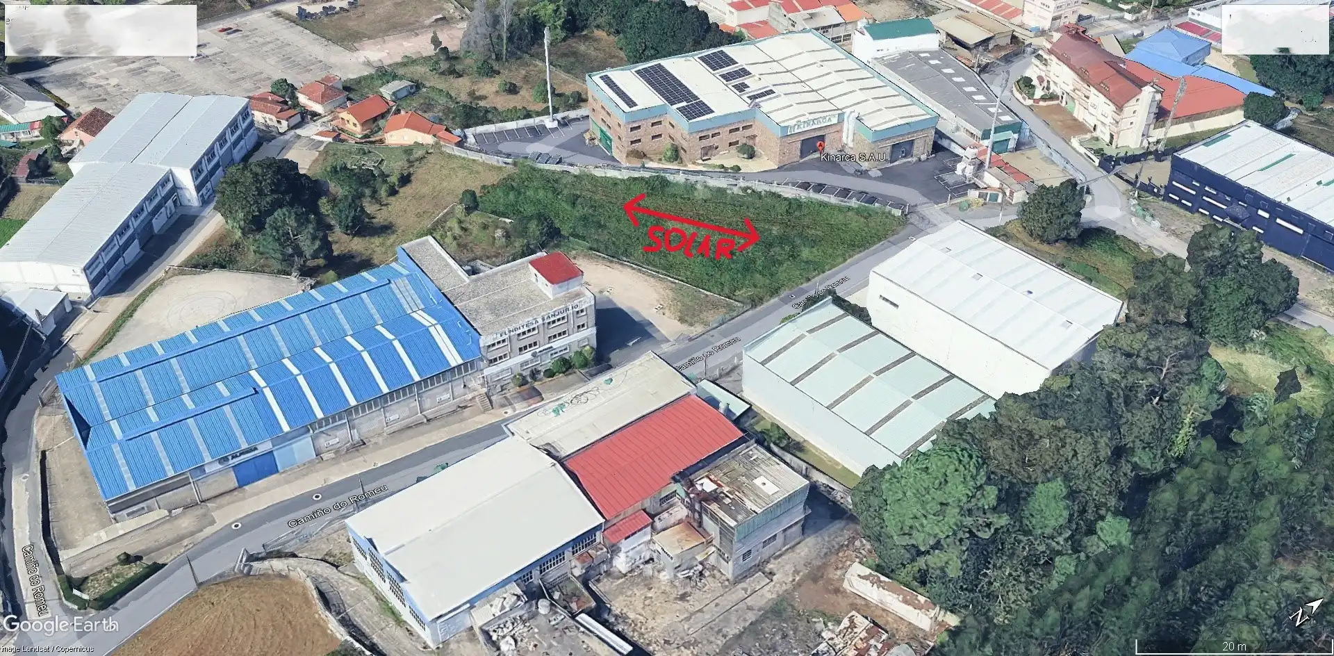 Vista exterior de Terreno industrial en venta en Vigo 