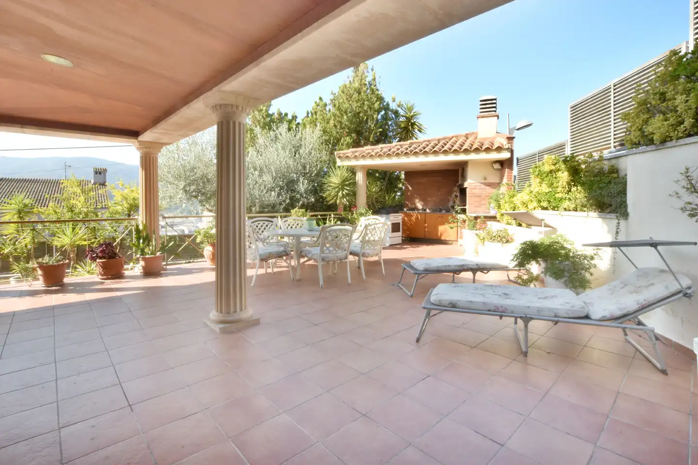 Terraza de Casa o chalet en venta en Sant Fost de Campsentelles con Aire acondicionado, Calefacción y Jardín privado