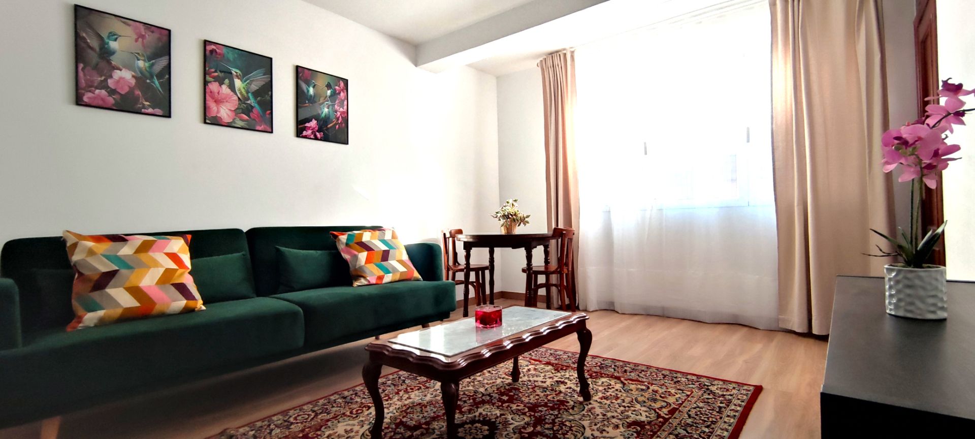 Sala de estar de Piso de alquiler en Palencia Capital con Calefacción, Parquet y Amueblado