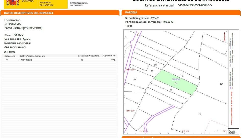 Foto 1 de Terreno en venta en  Regueiras-panxon, Panxón, Pontevedra