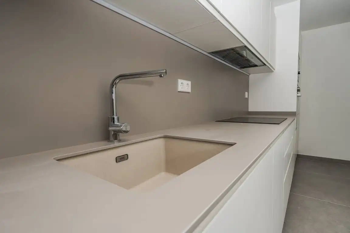 Kitchen of Flat for sale in Jávea / Xàbia  with Air Conditioner, Private garden and Storage room