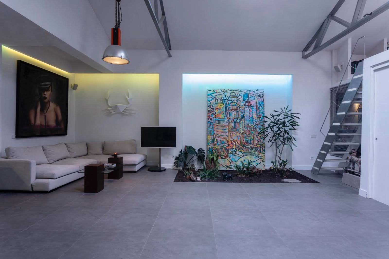Sala de estar de Piso de alquiler en  Madrid Capital con Trastero y Amueblado