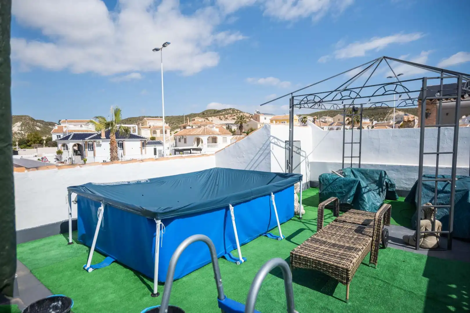 Terrassa de Casa adosada en venda en Mazarrón amb Jardí privat, Terrassa i Piscina