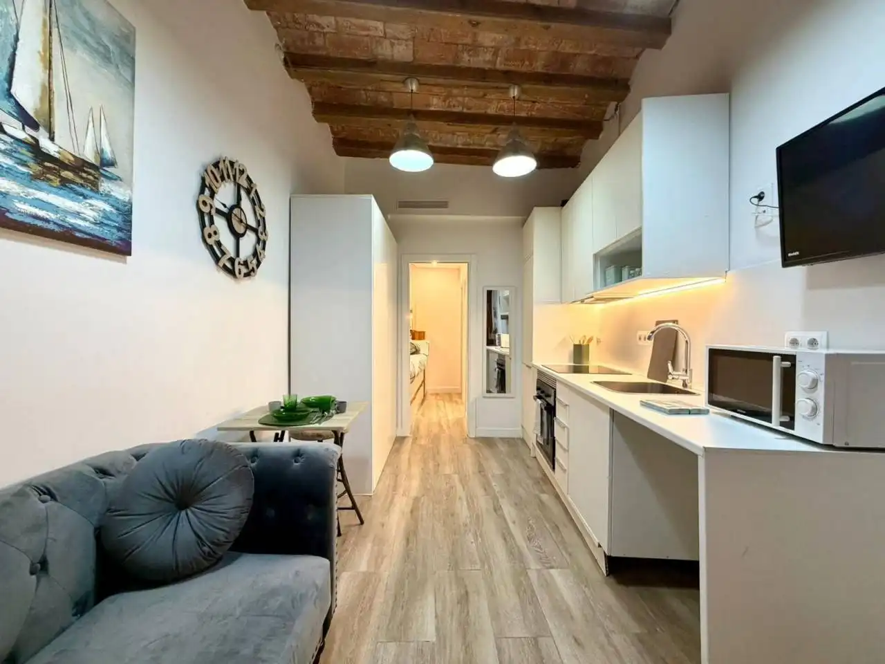 Kitchen of Flat for rent in Barcelona  with Air Conditioner, Heating and Parquet flooring