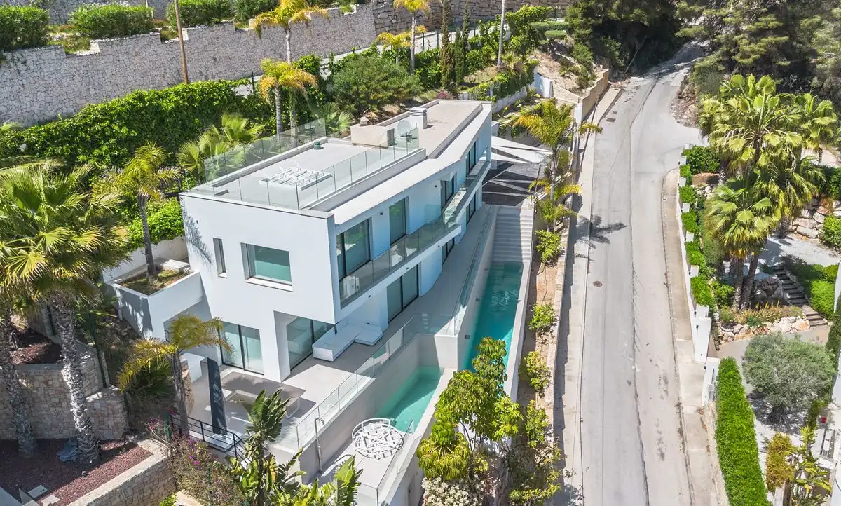 Vista exterior de Casa adosada en venta en Jávea / Xàbia con Aire acondicionado, Calefacción y Terraza