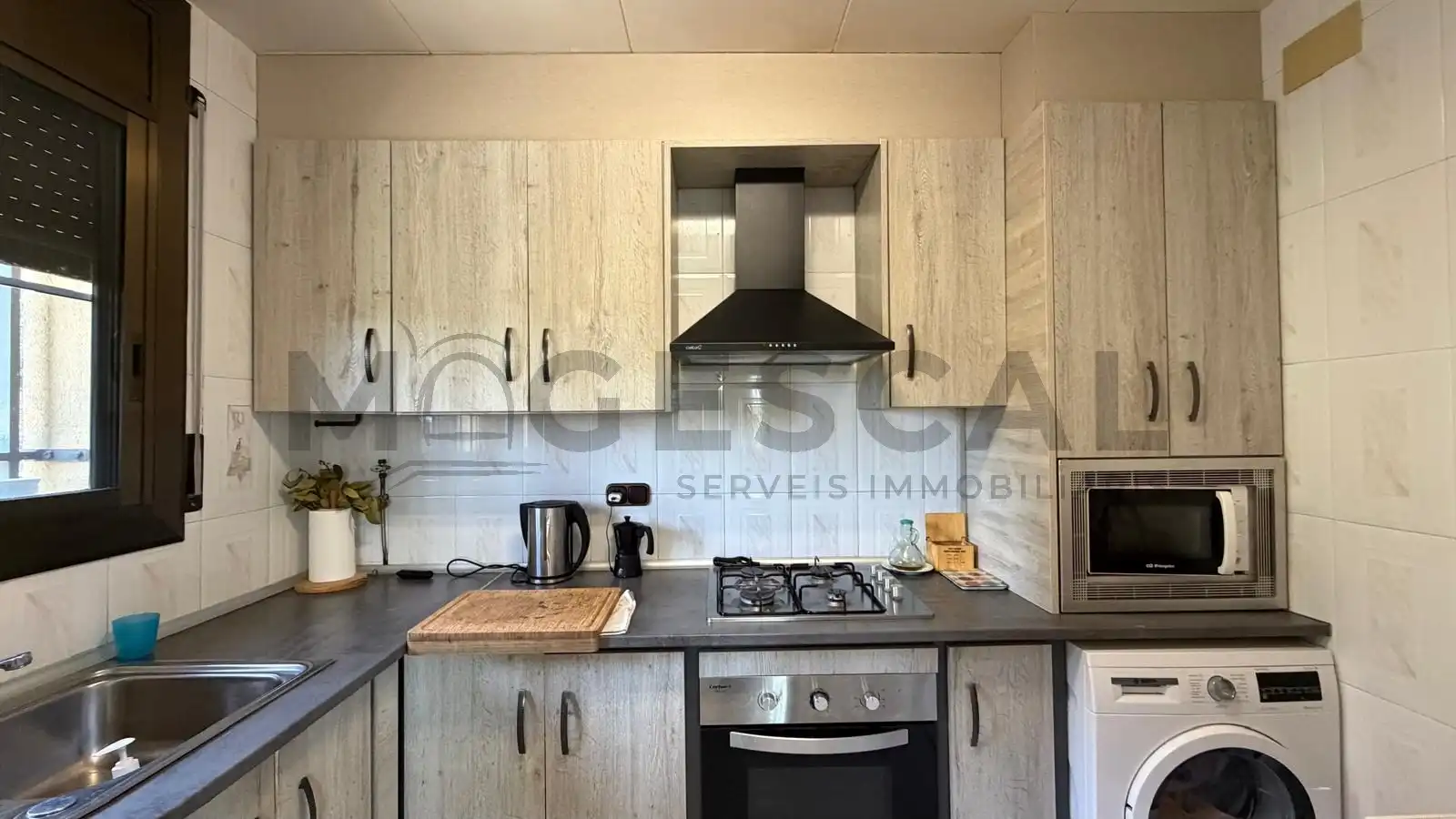 Küche von Wohnung zum Verkauf in Caldes de Montbui mit Heizung, Terrasse und Abstellraum