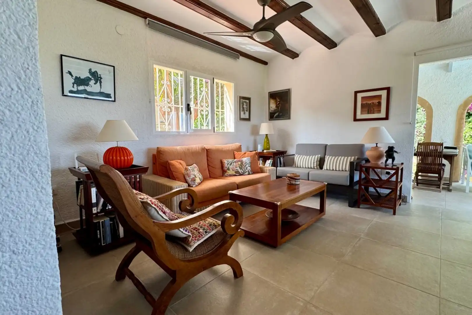 Sala d'estar de Casa o xalet en venda en Jávea / Xàbia amb Aire condicionat, Calefacció i Jardí privat
