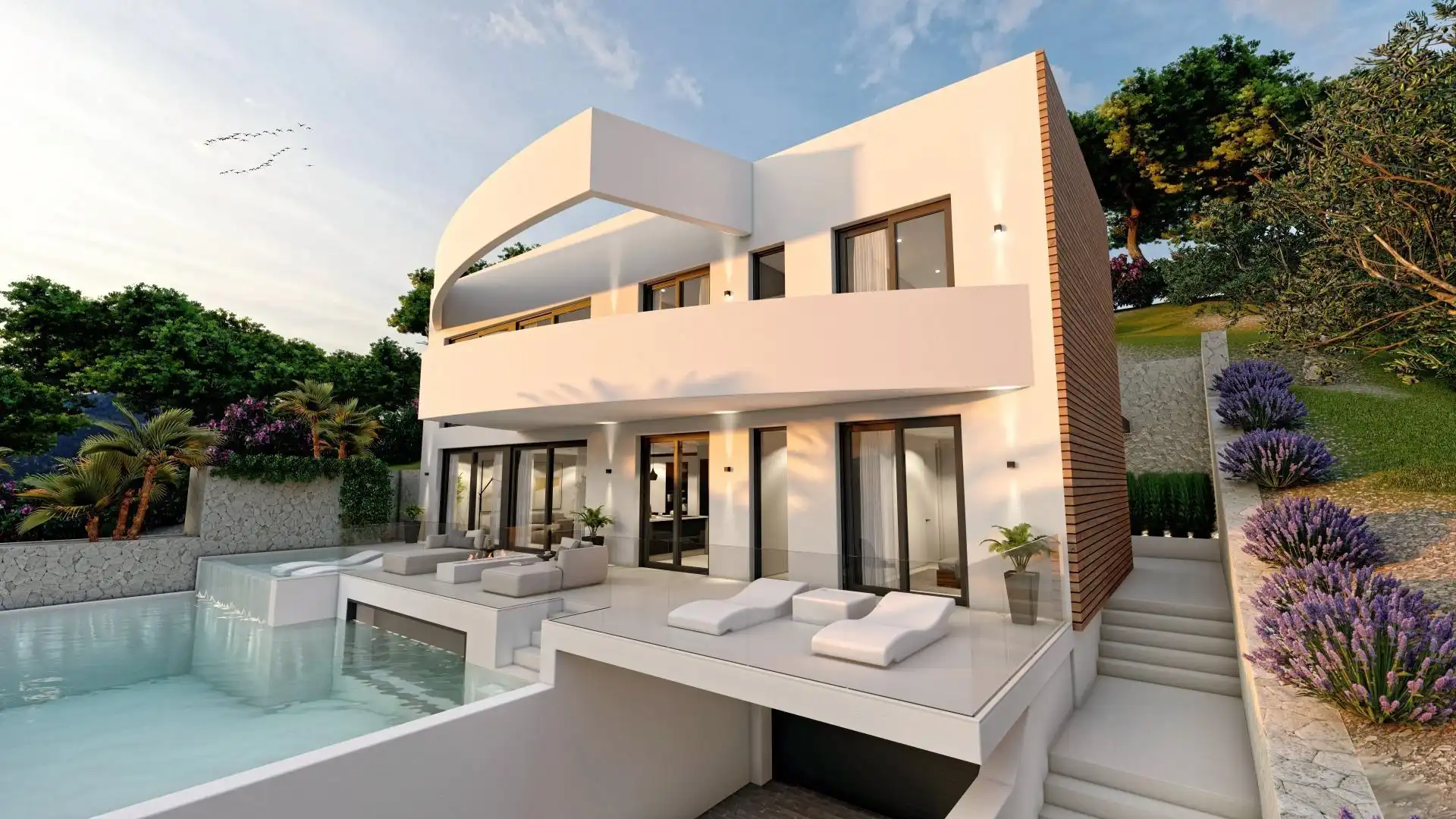 Vista exterior de Casa o chalet en venta en Altea con Aire acondicionado, Jardín privado y Terraza