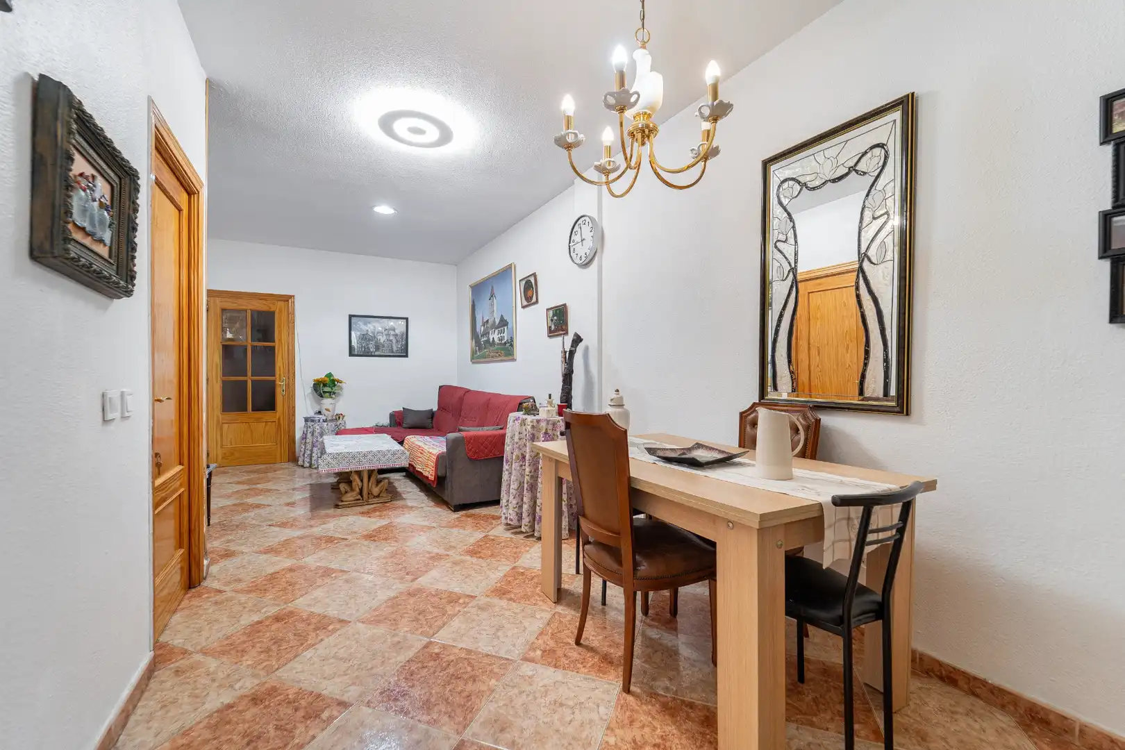 Sala de estar de Piso en venta en El Álamo con Jardín privado, Amueblado y Horno