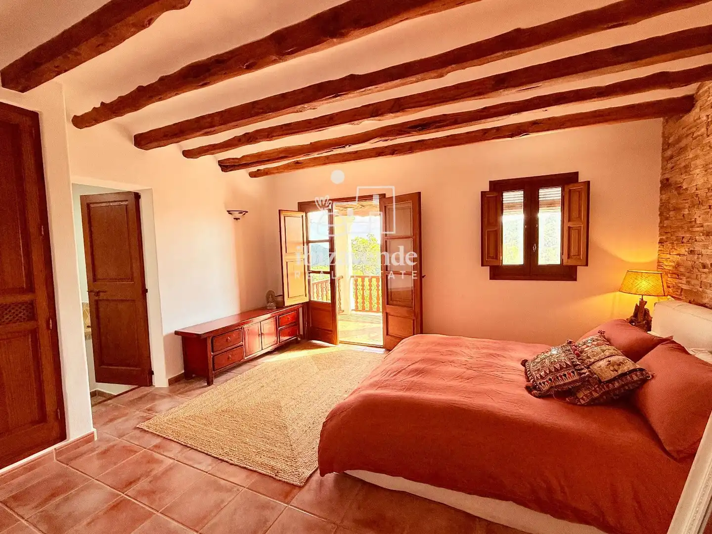 Bedroom of Houses for rent in Sant Joan de Labritja  with Air Conditioner, Terrace and Swimming Pool