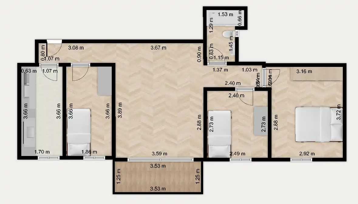 Flat for sale in Madrid  with Air Conditioner, Heating and Terrace