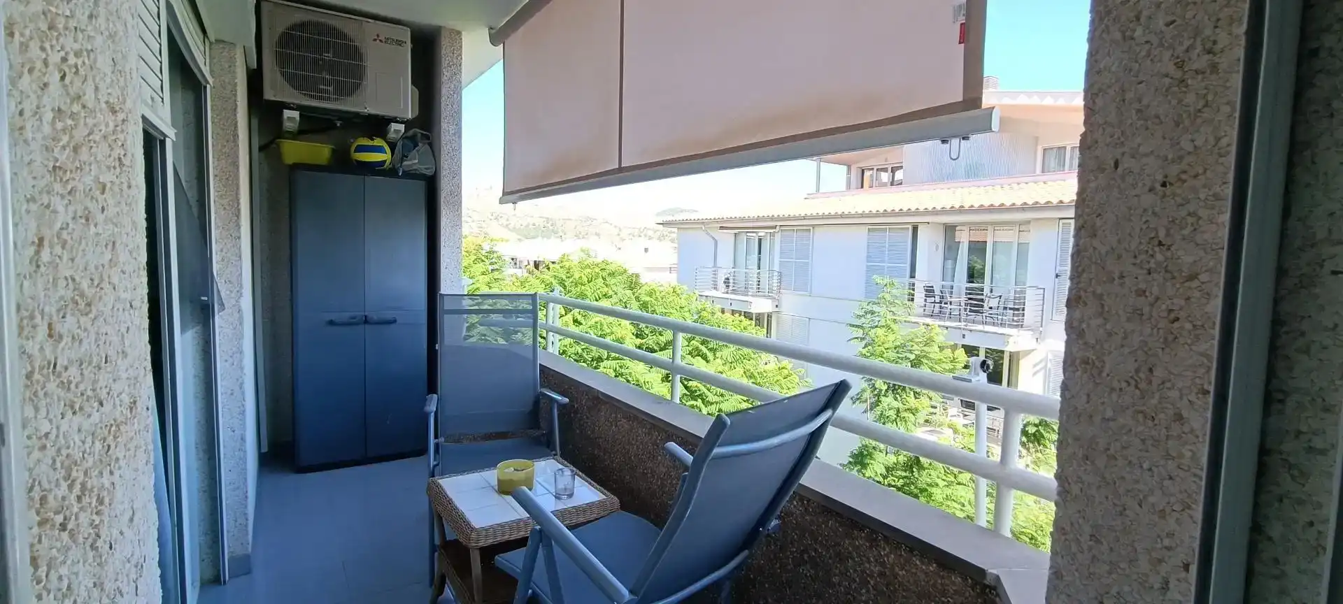 Balcony of Flat for rent in Pollença  with Air Conditioner, Private garden and Furnished