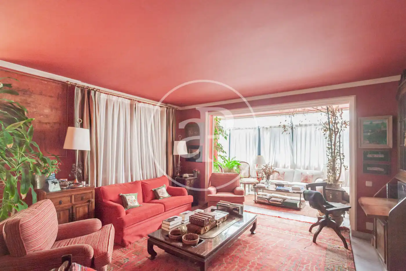 Sala de estar de Casa adosada en venta en Las Rozas de Madrid con Aire acondicionado, Calefacción y Jardín privado