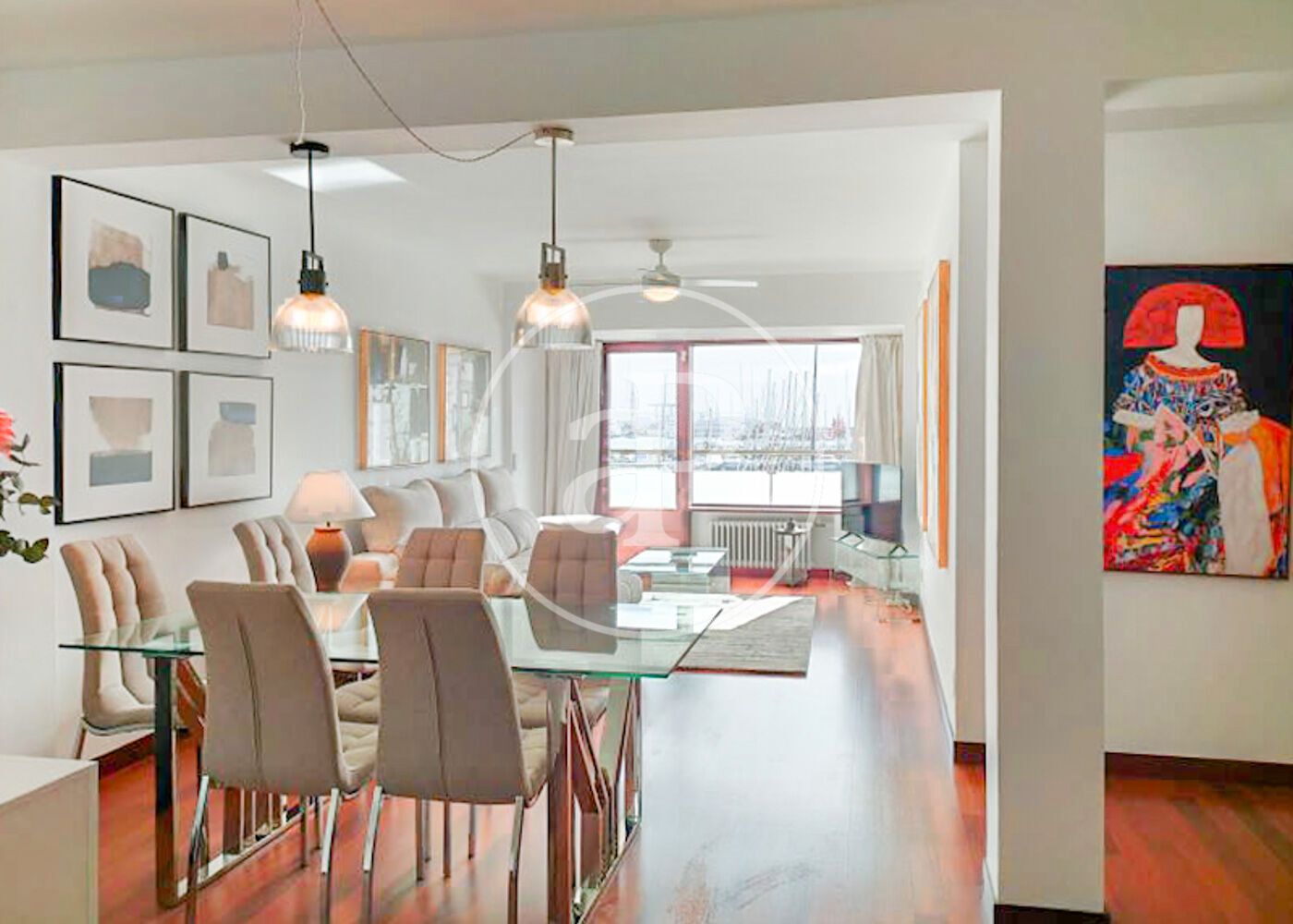 Menjador de Pis de lloguer en  Palma de Mallorca amb Aire condicionat, Calefacció i Terrassa