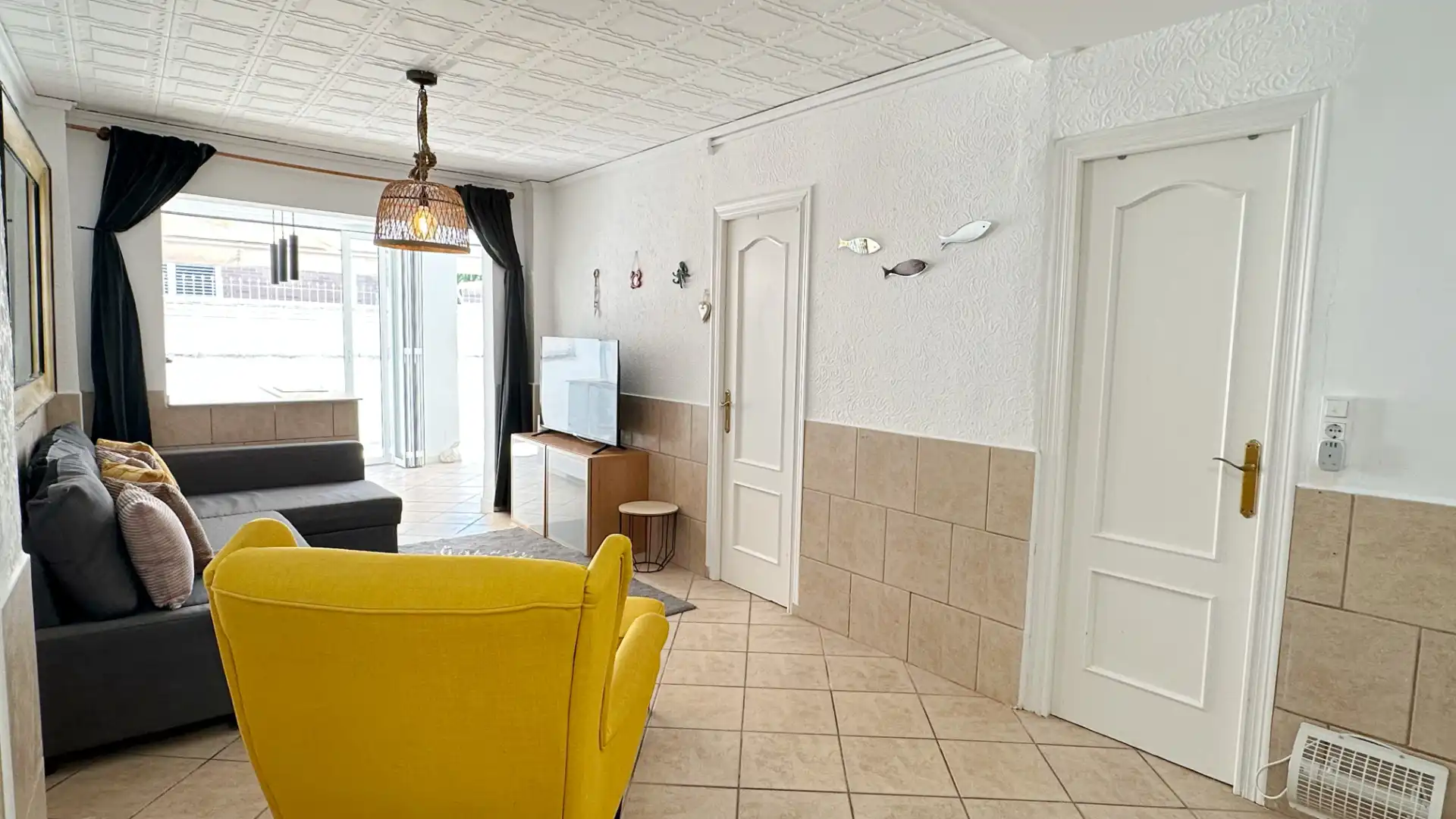 Sala de estar de Casa o chalet de alquiler en Gandia con Aire acondicionado, Calefacción y Terraza