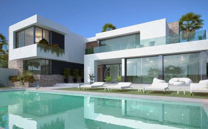 Vista exterior de Casa o xalet en venda en Marbella amb Aire condicionat, Terrassa i Piscina