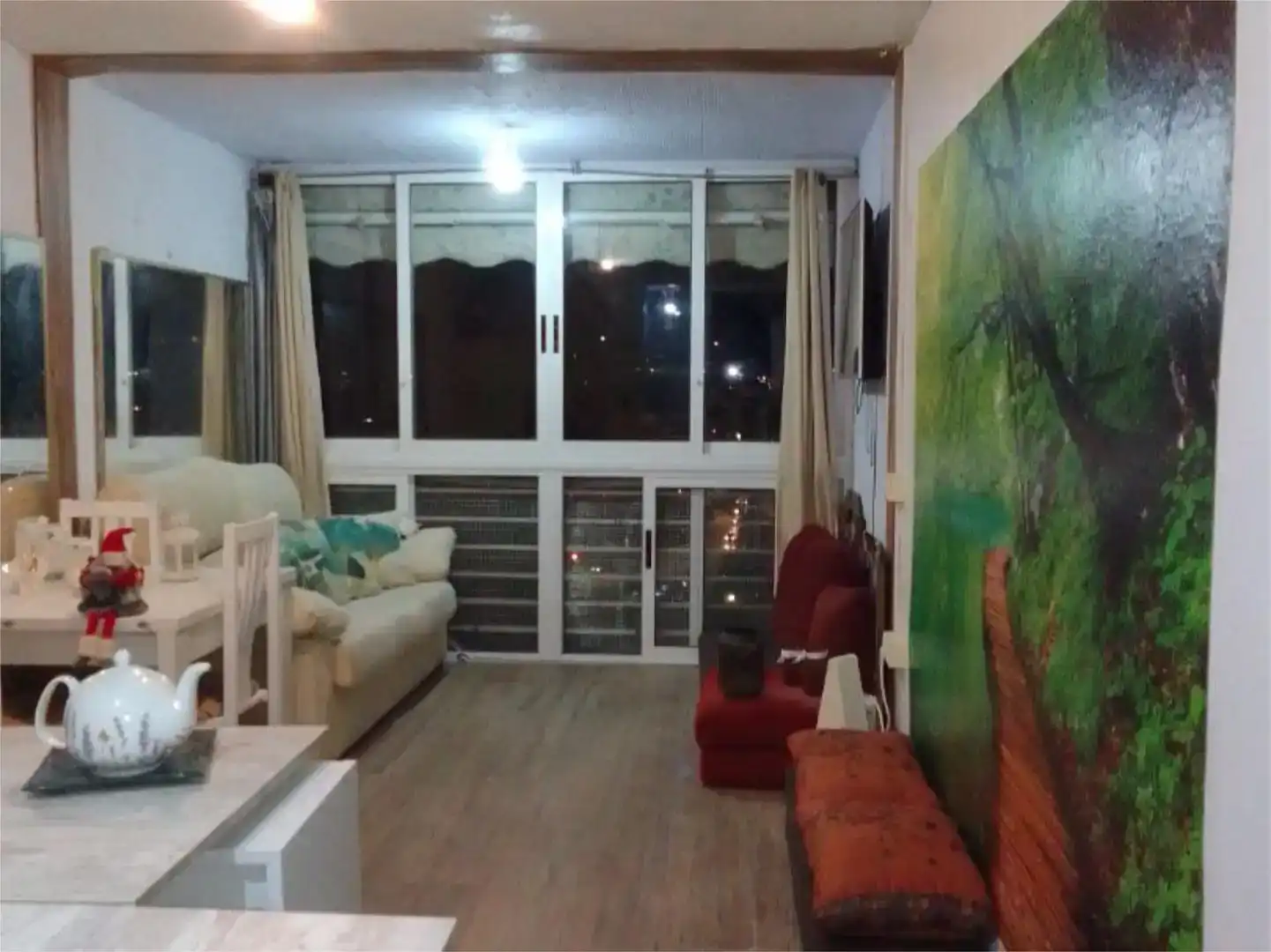 Sala de estar de Estudio de alquiler en Benidorm con Jardín privado, Piscina y Amueblado