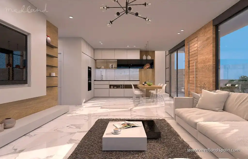 Sala de estar de Casa o chalet en venta en Rojales con Jardín privado, Terraza y Piscina