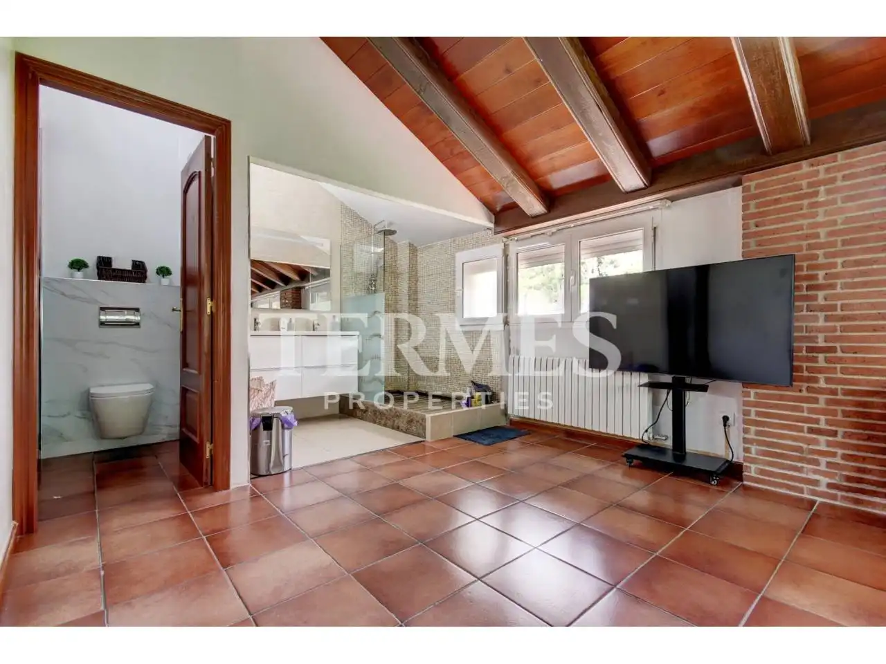 Außenansicht von Haus oder Chalet zur Miete in Castelldefels mit Klimaanlage, Privatgarten und Terrasse