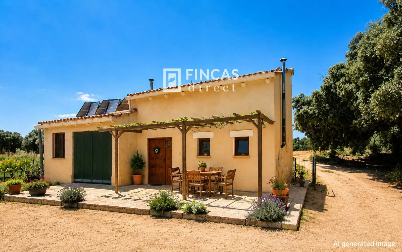 Exterior view of Country homes for sale in Cretas  with Air Conditioner