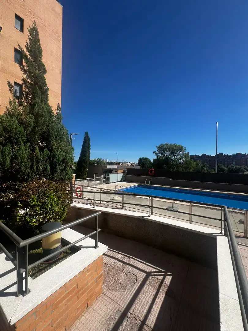 Swimming pool of Flat for rent in Madrid  with Air Conditioner, Heating and Parquet flooring