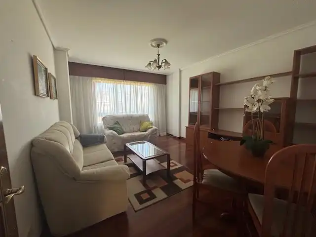 Living room of Flat for rent in Ferrol  with Heating, Parquet flooring and Storage room