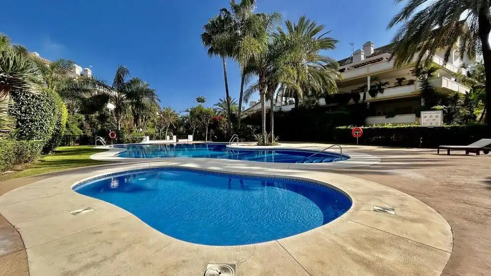 Swimming pool of Ground floor for rent in Marbella  with Air Conditioner, Private garden and Terrace