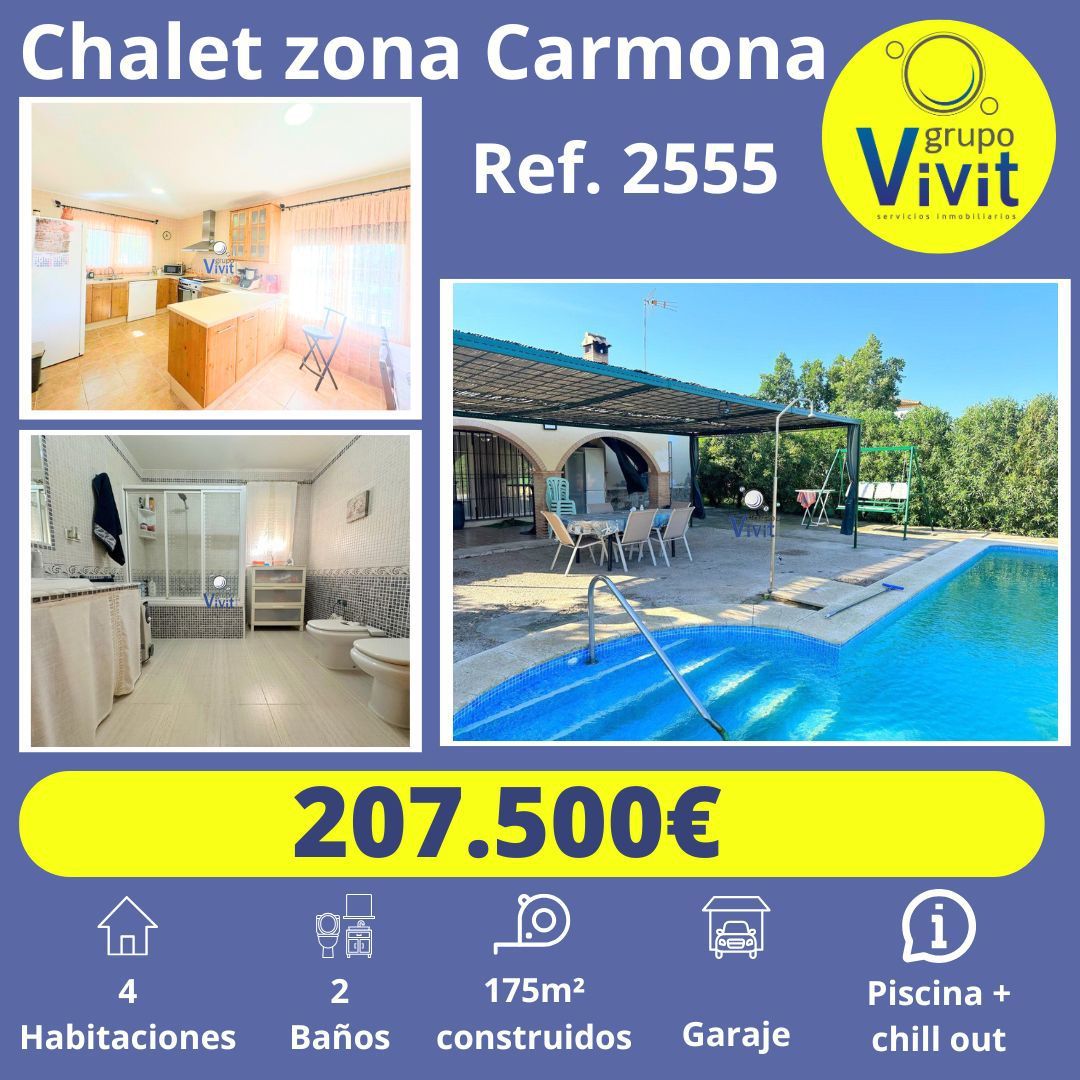 Exterior view of House or chalet for sale in Carmona  with Air Conditioner, Storage room and Swimming Pool