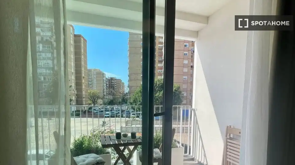 Terrassa de Apartament per a compartir en Málaga amb Aire condicionat, Terrassa i Moblat