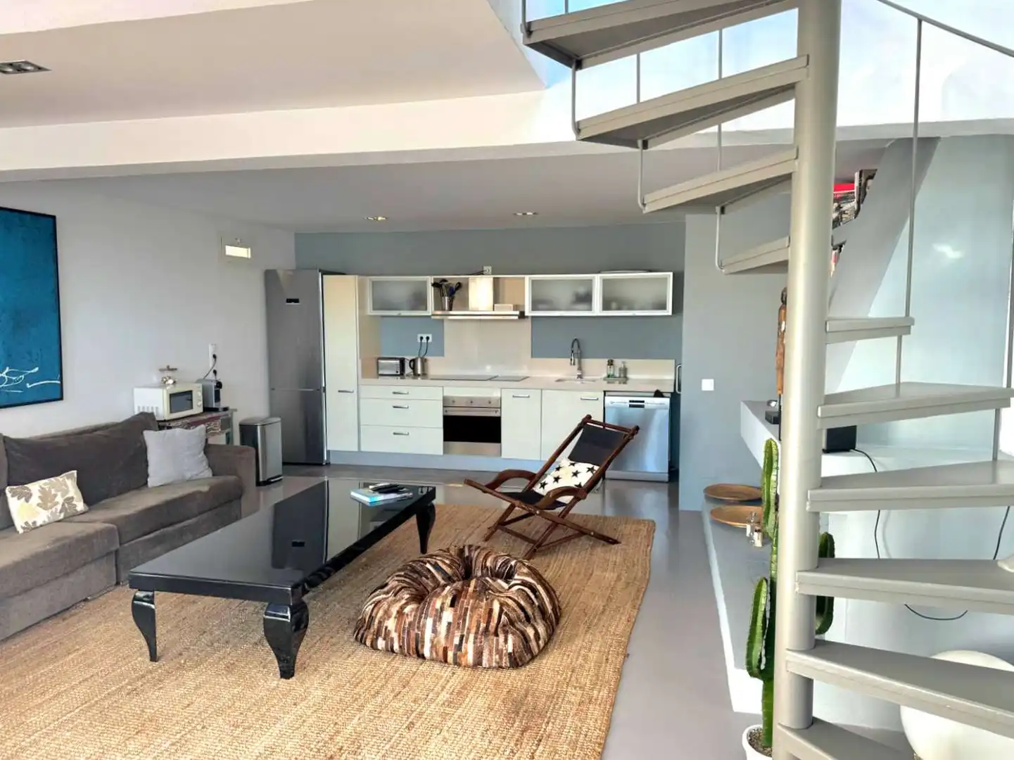 Living room of Duplexes for rent in Santa Eulària des Riu  with Air Conditioner, Heating and Terrace