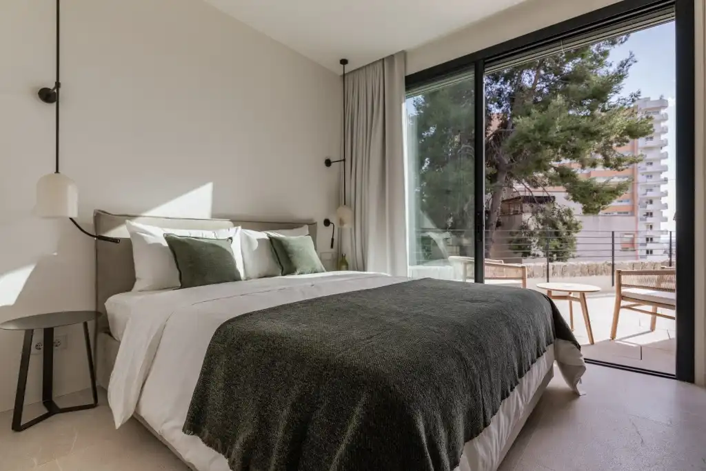 Dormitori de Apartament en venda en  Palma de Mallorca amb Aire condicionat, Calefacció i Jardí privat