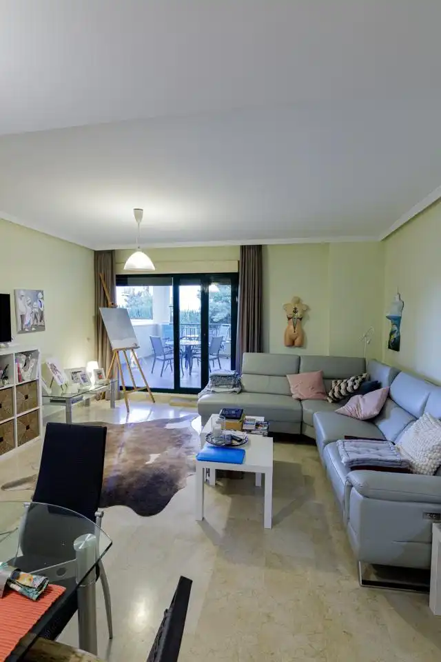 Living room of Flat for sale in Benalmádena  with Air Conditioner, Terrace and Furnished